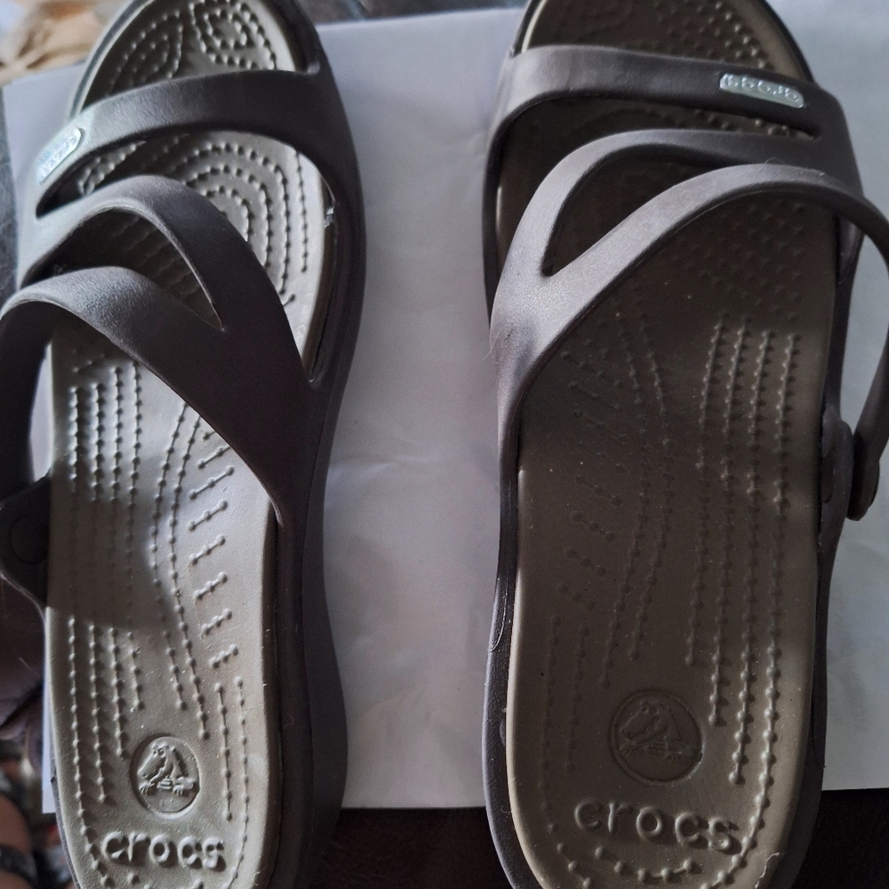 CROCS Women's Sandals in Dark Brown